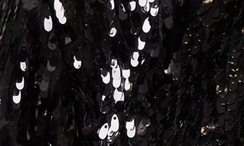 Steve Madden Amandaline Crop Sequin Jacket In Black