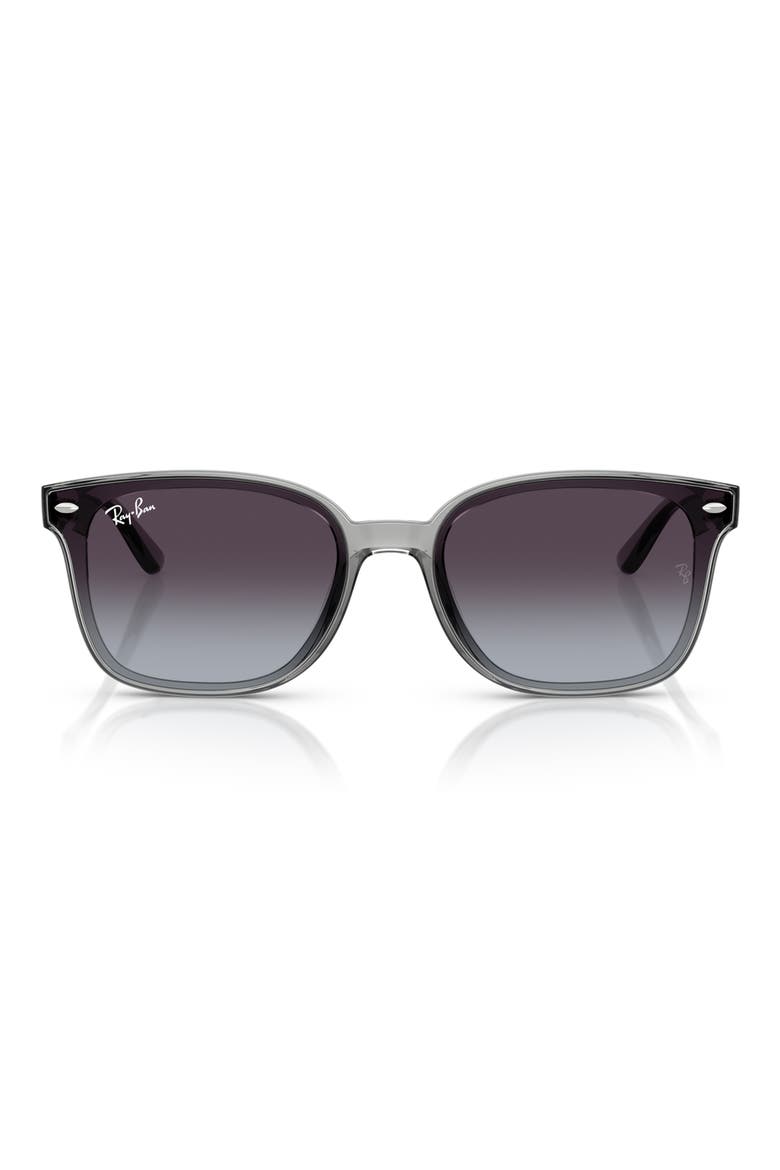 64mm Rectangle Sunglasses, Main, color, TRANSPARENT GREY
