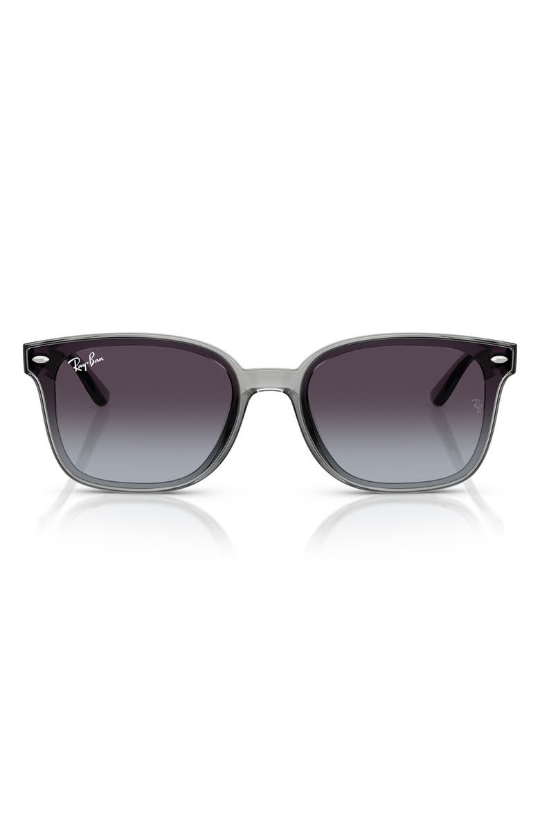 Ray-Ban 64mm Rectangle Sunglasses, Main, color, Transparent Grey
