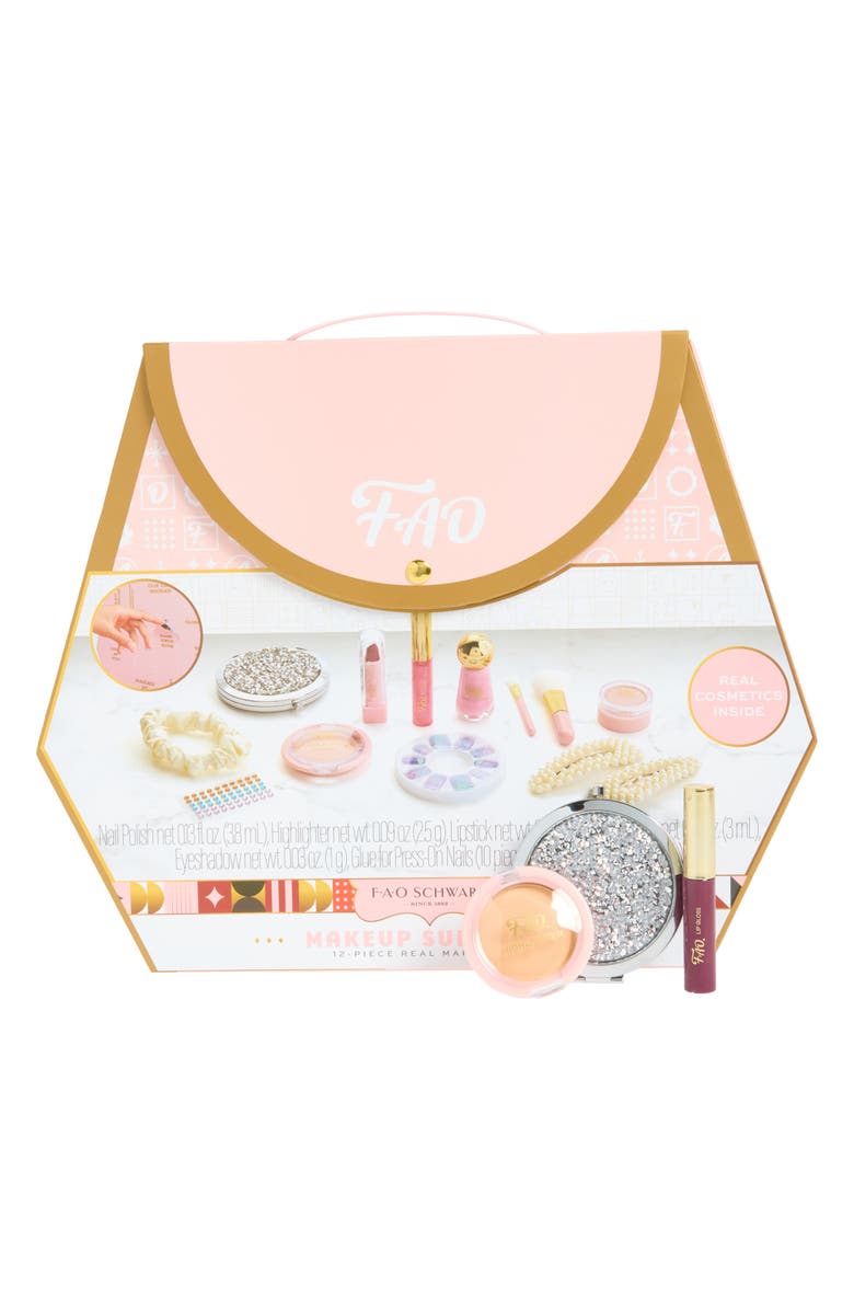 FAO Schwarz 12-Piece Makeup Surprise Kit Toy, Main, color, Light/ Pastel Pink