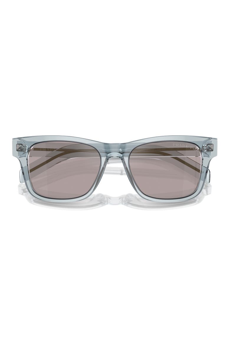 54mm Polarized Rectangular Sunglasses, Alternate, color, TRANSPARENT AZURE