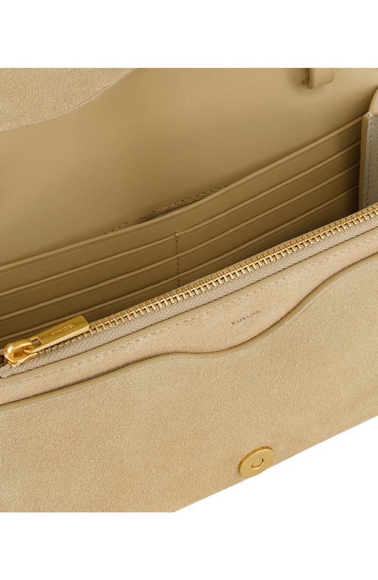 Vince Suede Wallet on a Strap, Alternate, color, Maiz