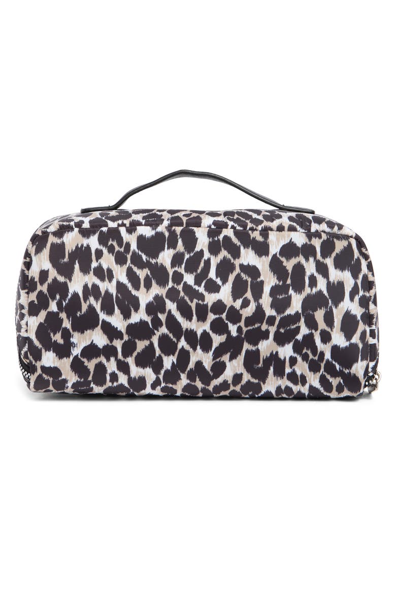 Fold Out Cosmetic Case, Alternate, color, TAN LEOPARD