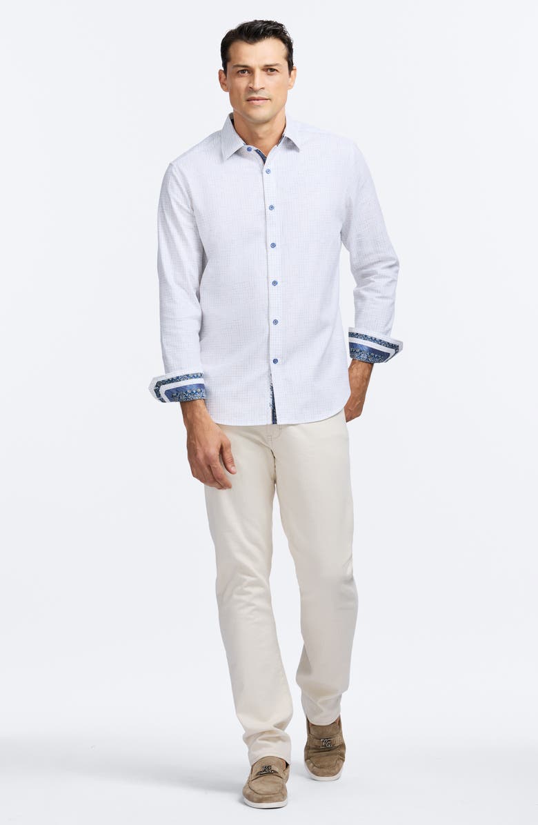 Robert Graham Camden Classic Fit Button-Up Shirt, Alternate, color, Tan/ Blue