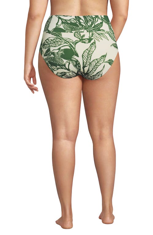 LANDS' END LANDS' END CHLORINE RESISTANT PINCHLESS HIGH WAISTED BIKINI BOTTOMS