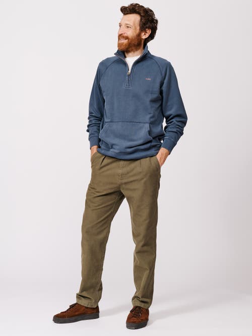 Aubin Provost Zip Neck Sweatshirt In Blue