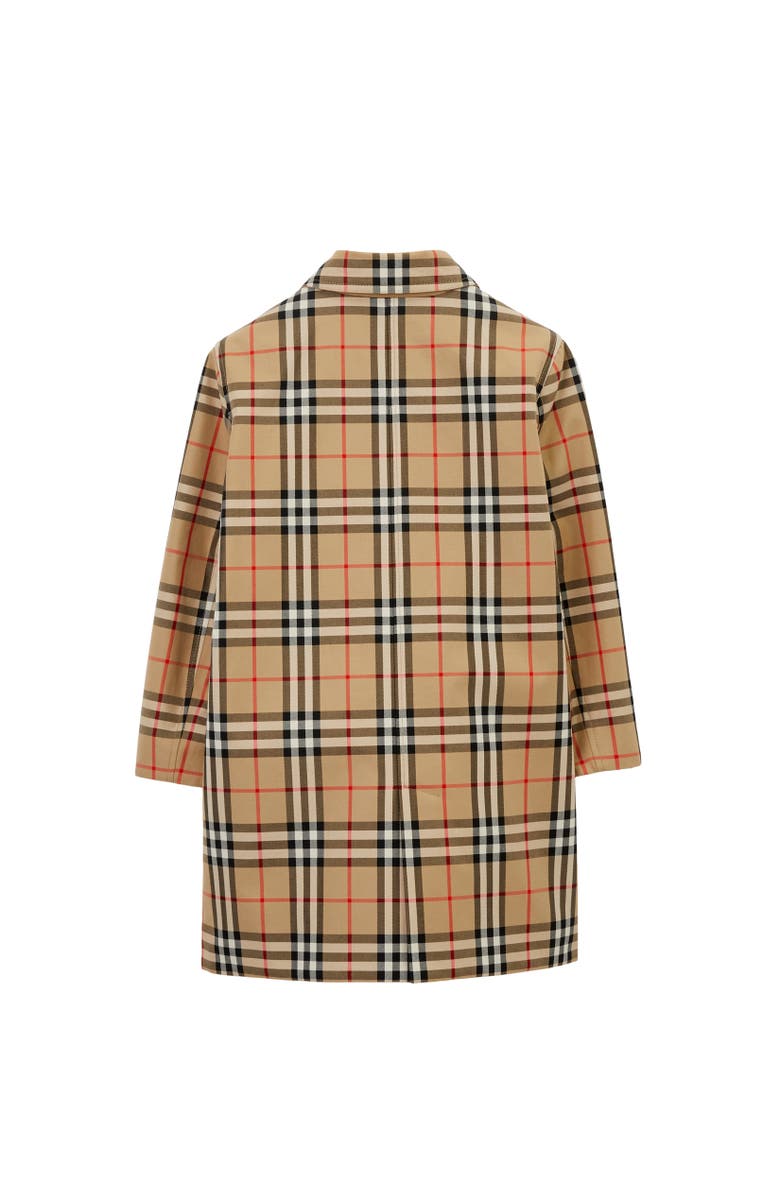 Burberry Reversible Check Gabardine Car Coat, Alternate, color, Archive Beige