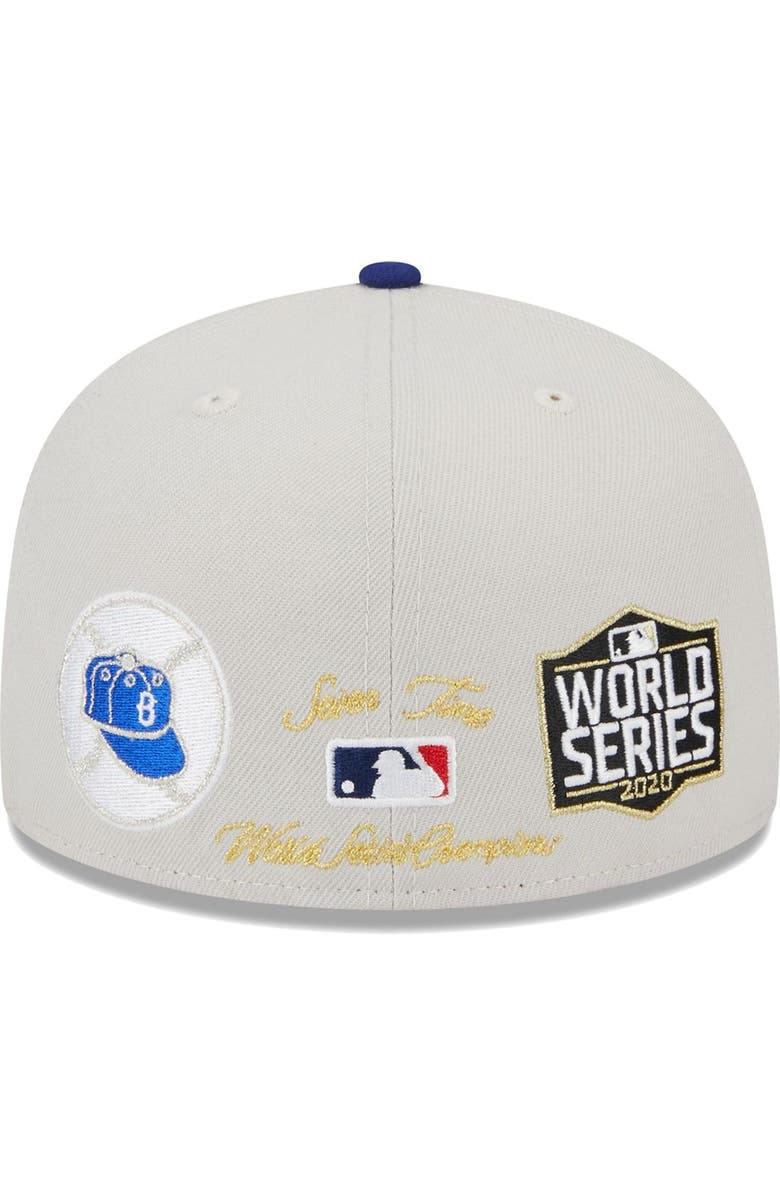 New Era Men's New Era Gray/Royal Los Angeles Dodgers World Class Back Patch 59FIFTY Fitted Hat, Alternate, color, Gray