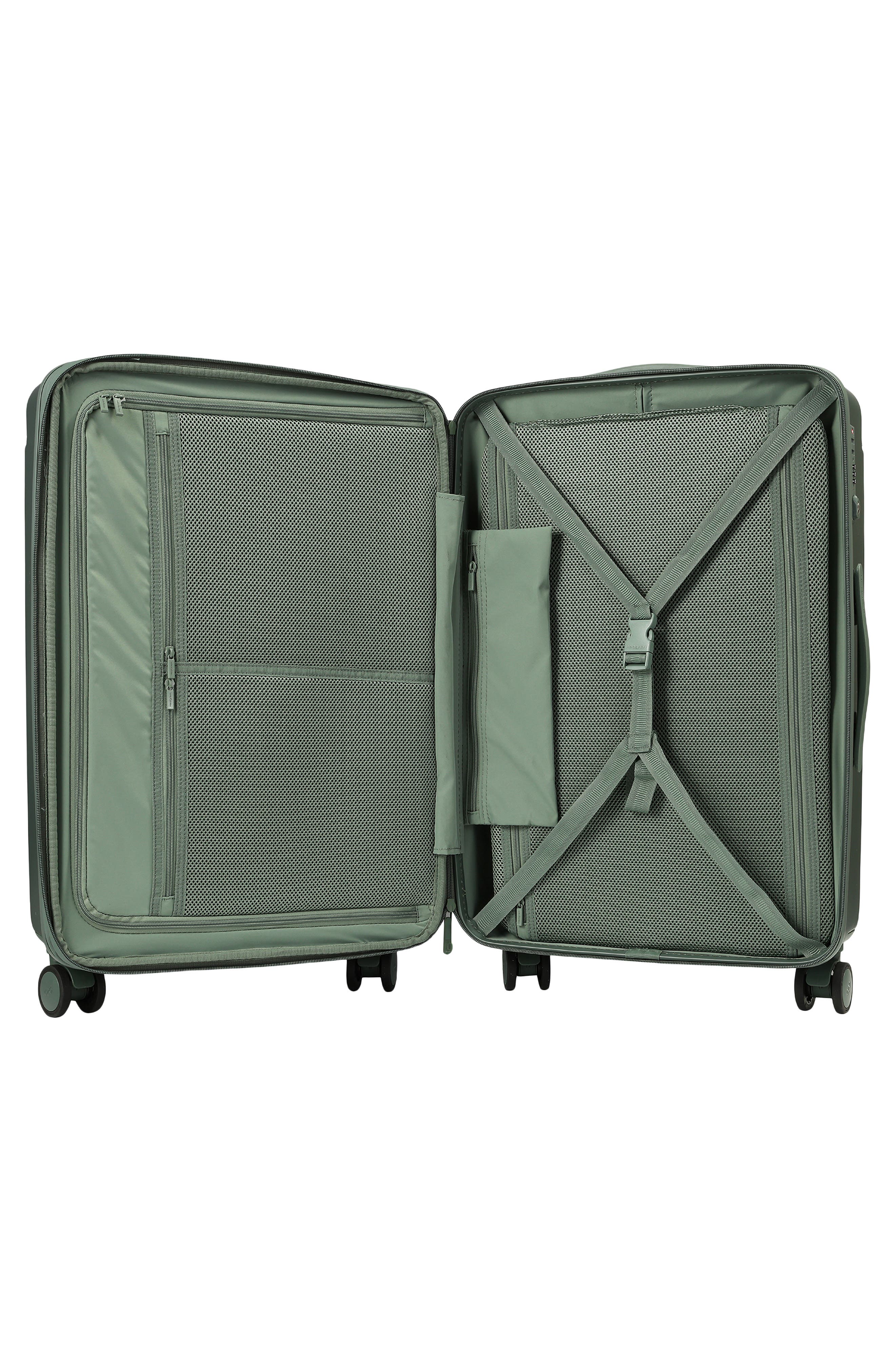 Hedgren Nostos Matte Medium Spinner Suitcase, Alternate, color, Pine