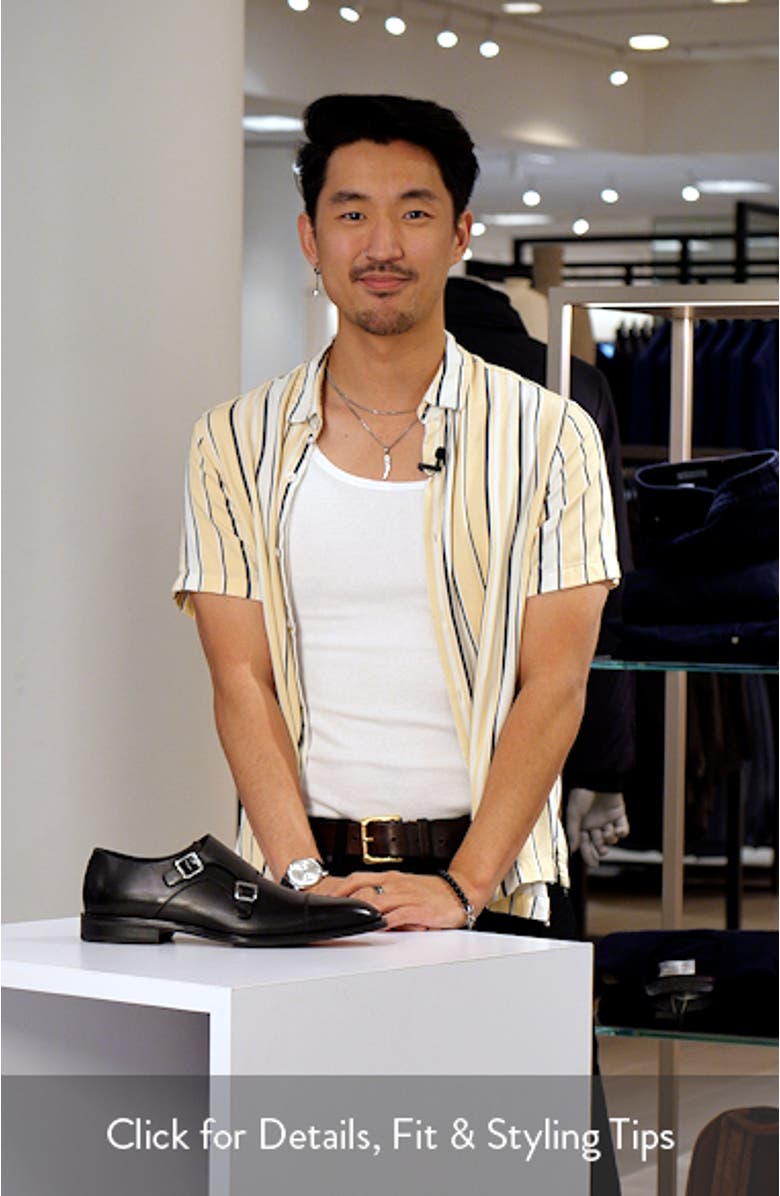 Derrek Double Monk Strap Cap Toe Shoe, sales video thumbnail