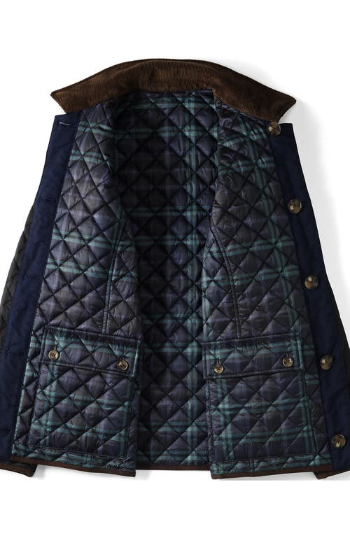 Lands' End Reversible Barn Quilted Jacket In Black