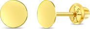 In Season Jewelry 14k Round Engravable Earrings