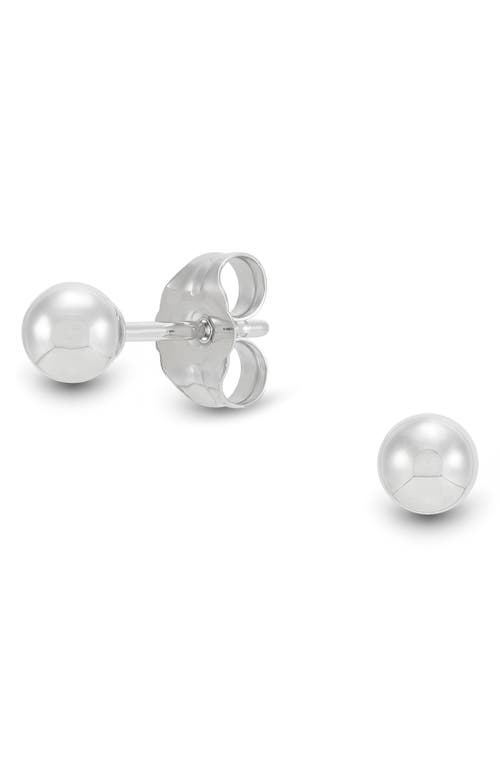 Frankie & Zoe 4mm High Polish Ball Stud Earrings