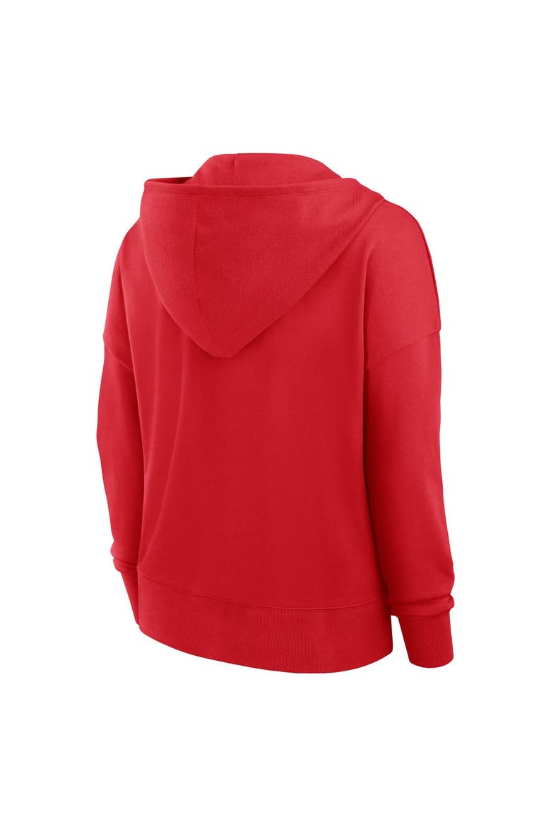 Women's Fanatics Scarlet San Francisco 49ers Blitz Left Lace-Up Pullover Hoodie, Alternate, color, Scarlet