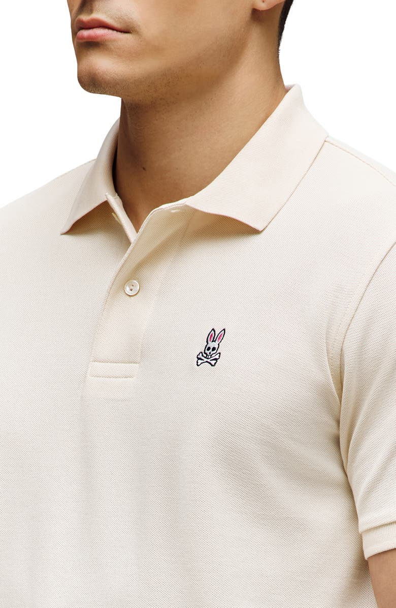Psycho Bunny Pima Cotton Piqué Polo, Alternate, color, White Cap Gray