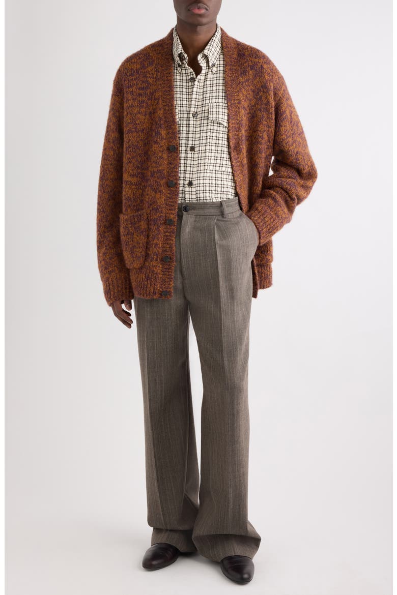 Mounia Alpaca & Merino Wool Blend Cardigan, Alternate, color, RUST