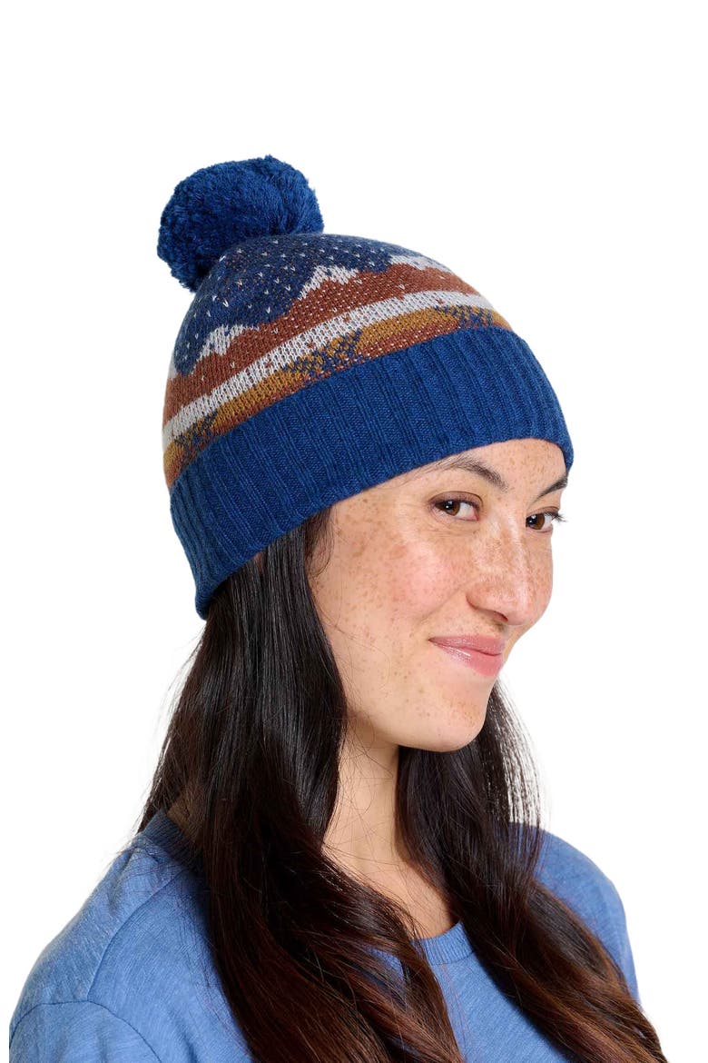 Cazadero Pom Beanie, Main, color, True Navy Scenic
