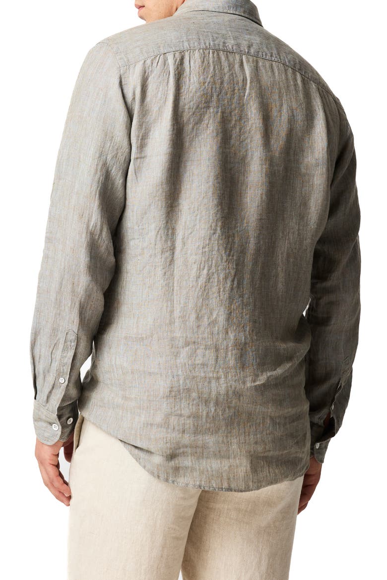 Coromandel Button-Up Linen Shirt, Alternate, color, TAUPE
