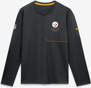 Nike Men's Nike Black Pittsburgh Steelers Sideline Coaches UV Dri-FIT Long Sleeve Shirt
