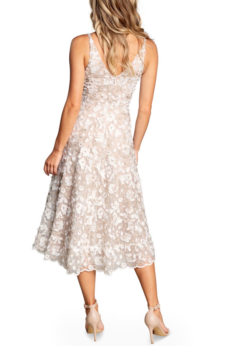 Dress the Population Elisa Embroidered Fit & Flare Midi Dress, Alternate, color,
