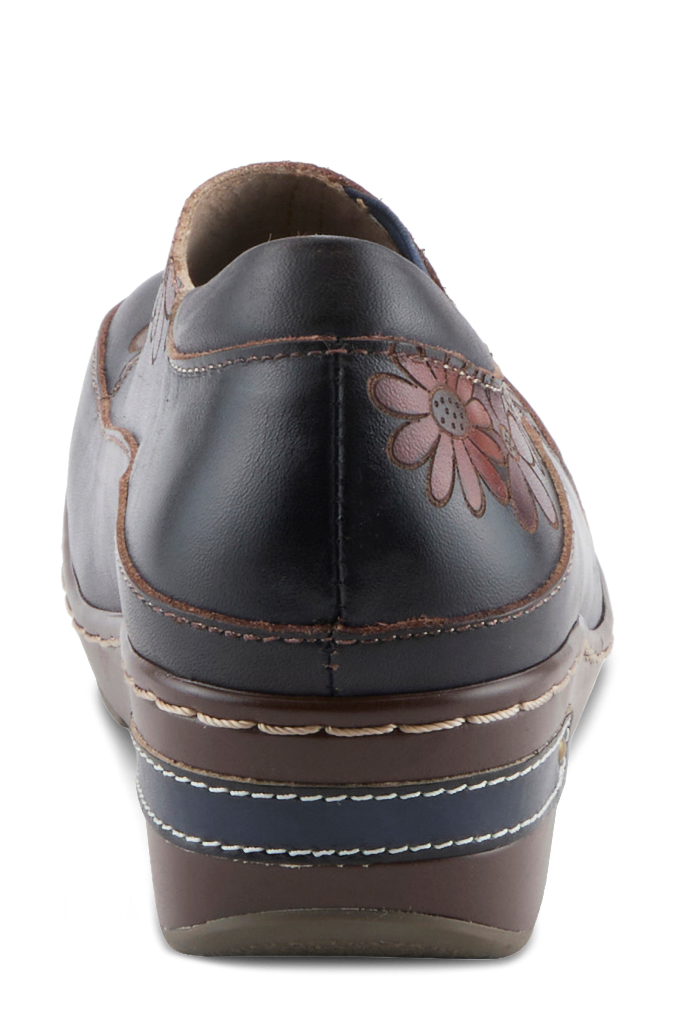 Burbank-Dazis Leather Clog, Alternate, color, NAVY MULTI