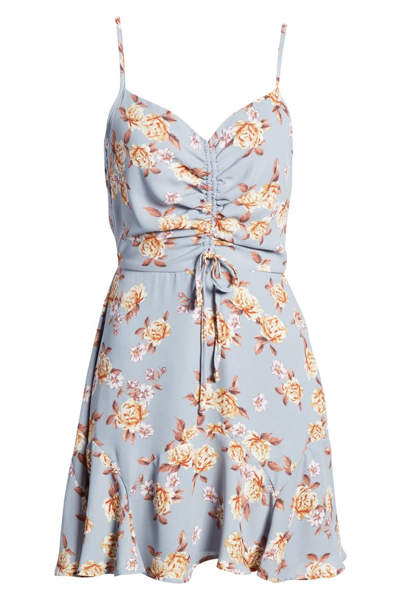 Cinch Front Minidress, Alternate, color, SKYBLUE
