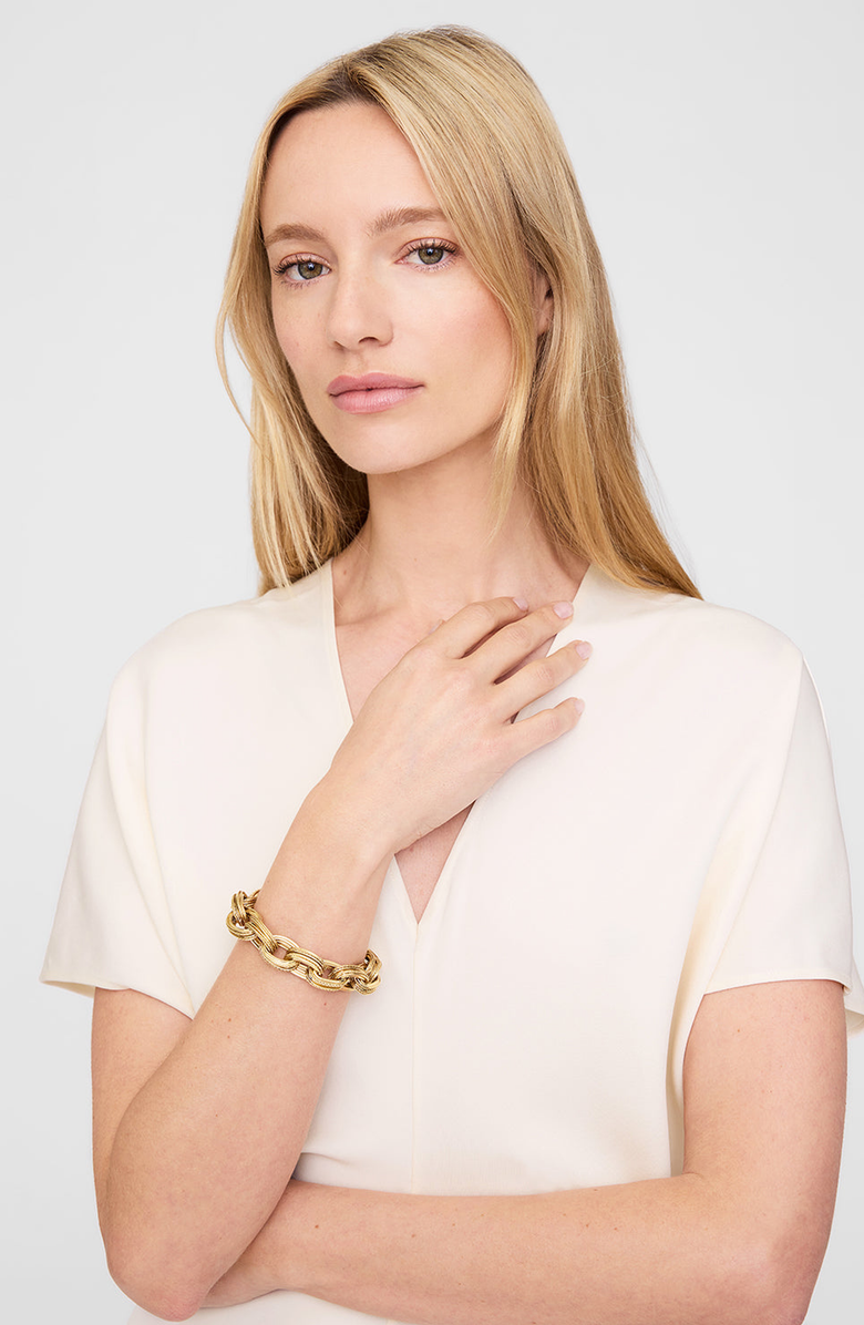 ANINE BING Double Link Chain Bracelet, Alternate, color, 