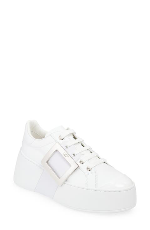 スニーカー ROGER VIVIER Woman Sneakers White RVW50636780T6O 144U Viv' Run Sneakers in fabric Silver Woman