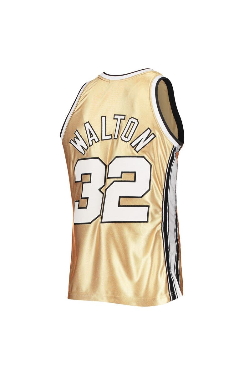 Mitchell & Ness Men's Mitchell & Ness Bill Walton Gold Portland Trail Blazers 75th Anniversary 1976/77 Hardwood Classics Swingman Jersey, Alternate, color, 