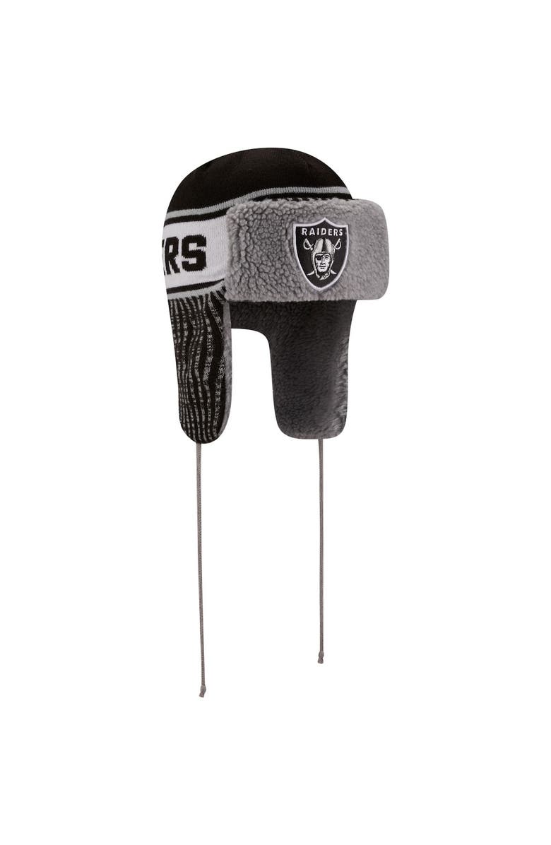 New Era Men's New Era Black Las Vegas Raiders Trapper Knit Hat, Alternate, color, 