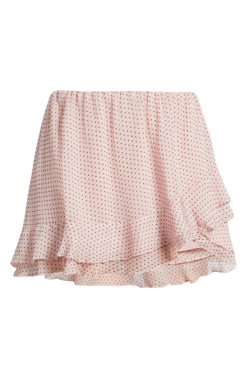 Loveshackfancy Renza Layered Ruffle Miniskirt In Pink