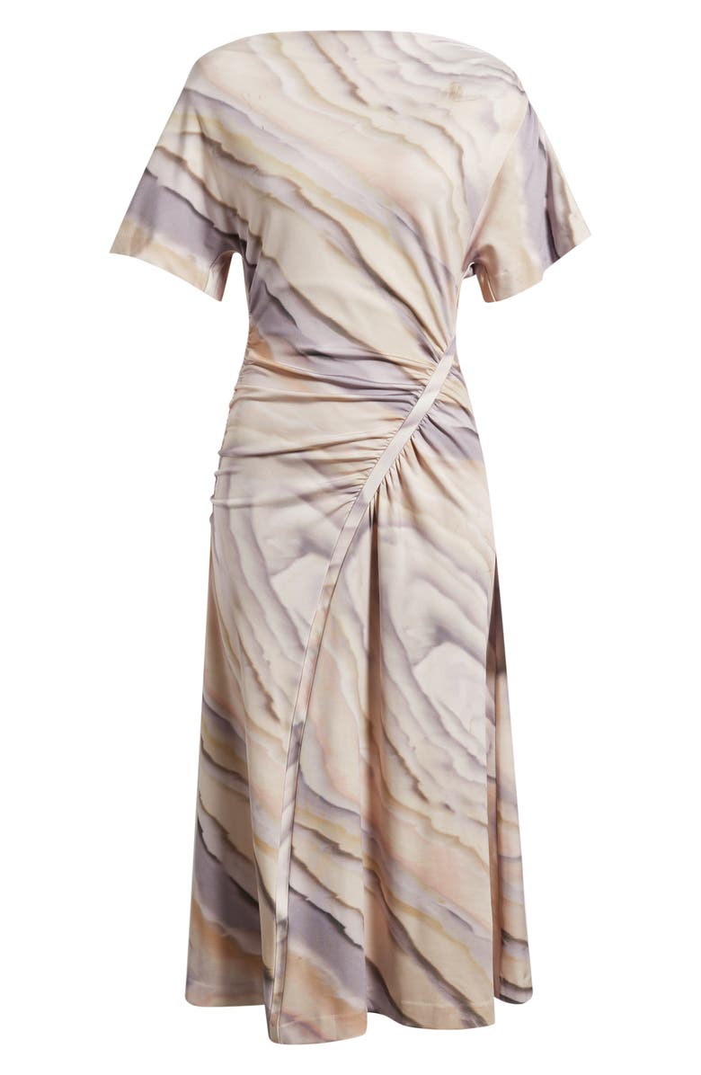 BOSS Ecaren Jersey Midi Dress, Alternate, color, Lavender Tide Print