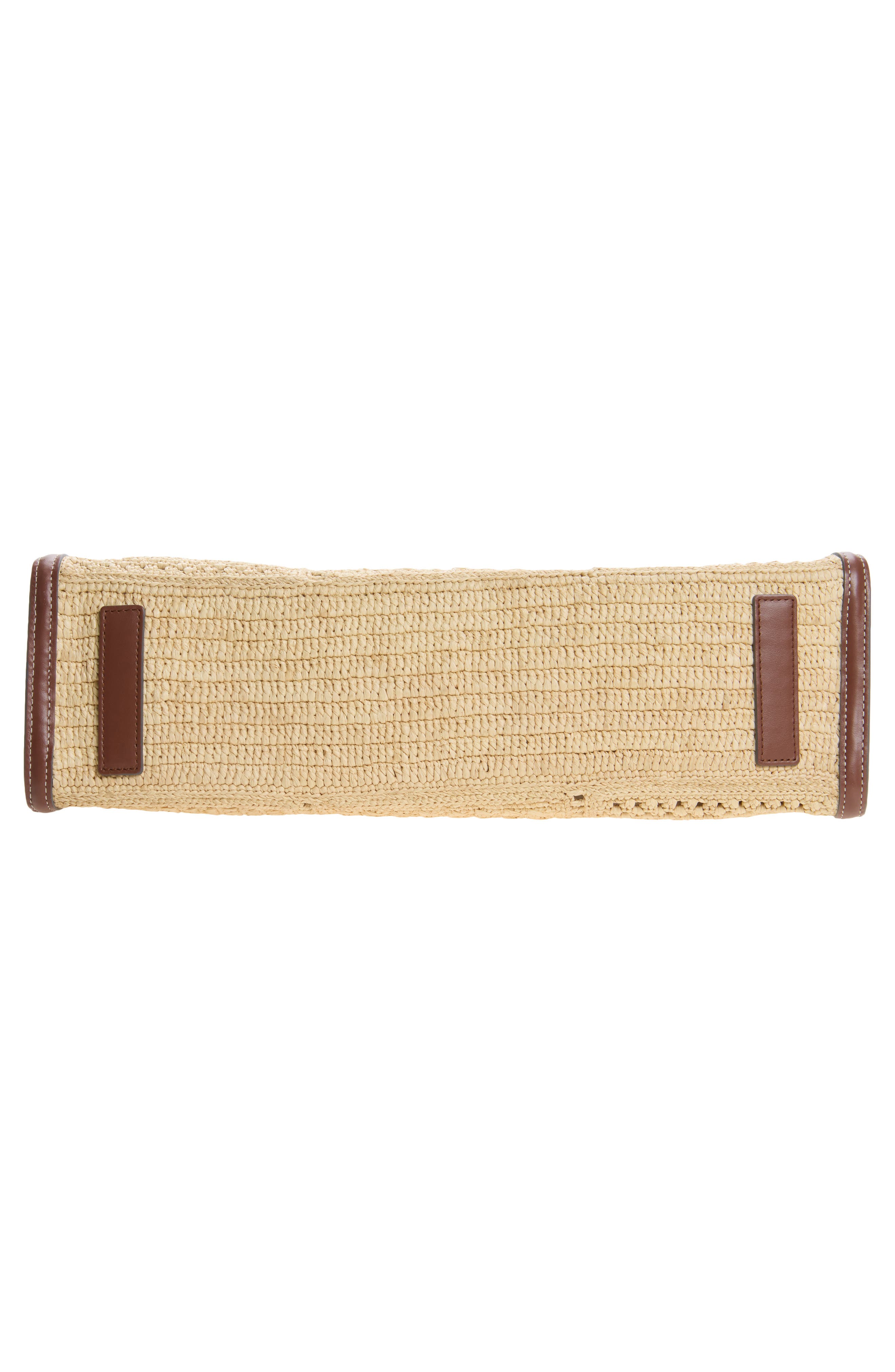 Mortimer Patchwork Crochet Raffia Tote, Alternate, color, NATURAL