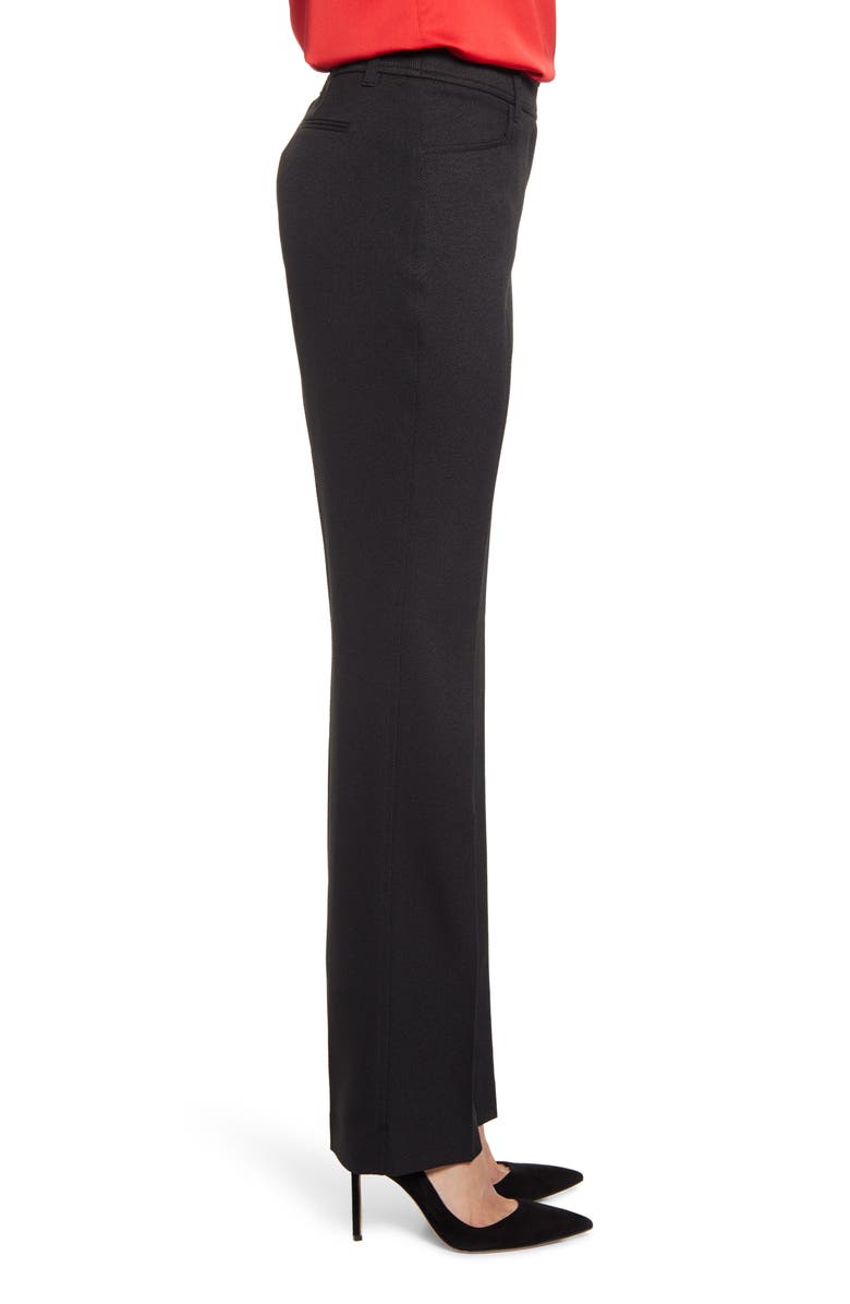 Anne Klein Mini Flare Leg Black Pants, Alternate, color,