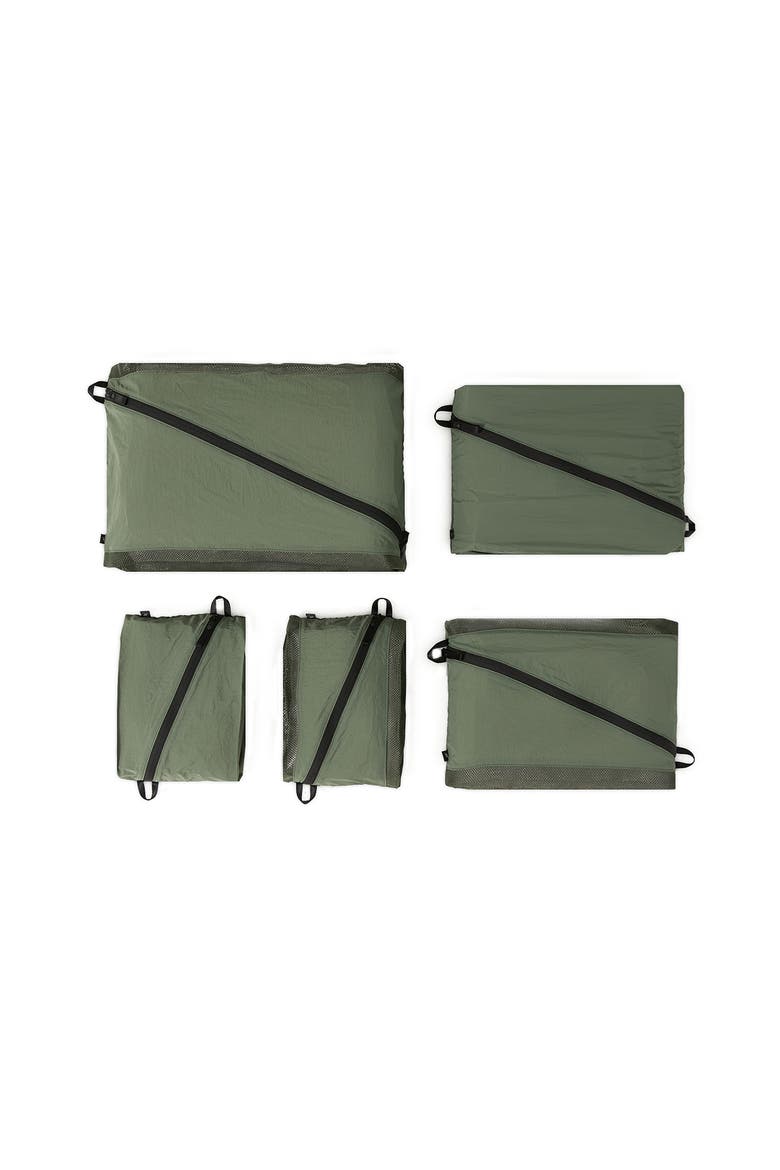 ORDO 5-Piece Travel Packing Organizer Set for Suitcases, Main, color, Moss