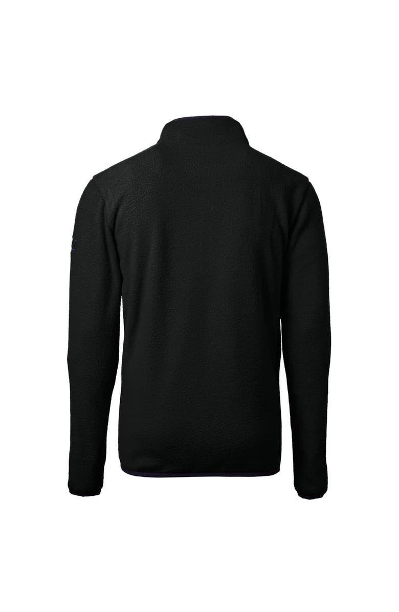 Cutter & Buck Men's Cutter & Buck Black West Virginia Mountaineers Big & Tall Cascade Eco Sherpa Fleece Quarter-Zip Jacket, Alternate, color, Black