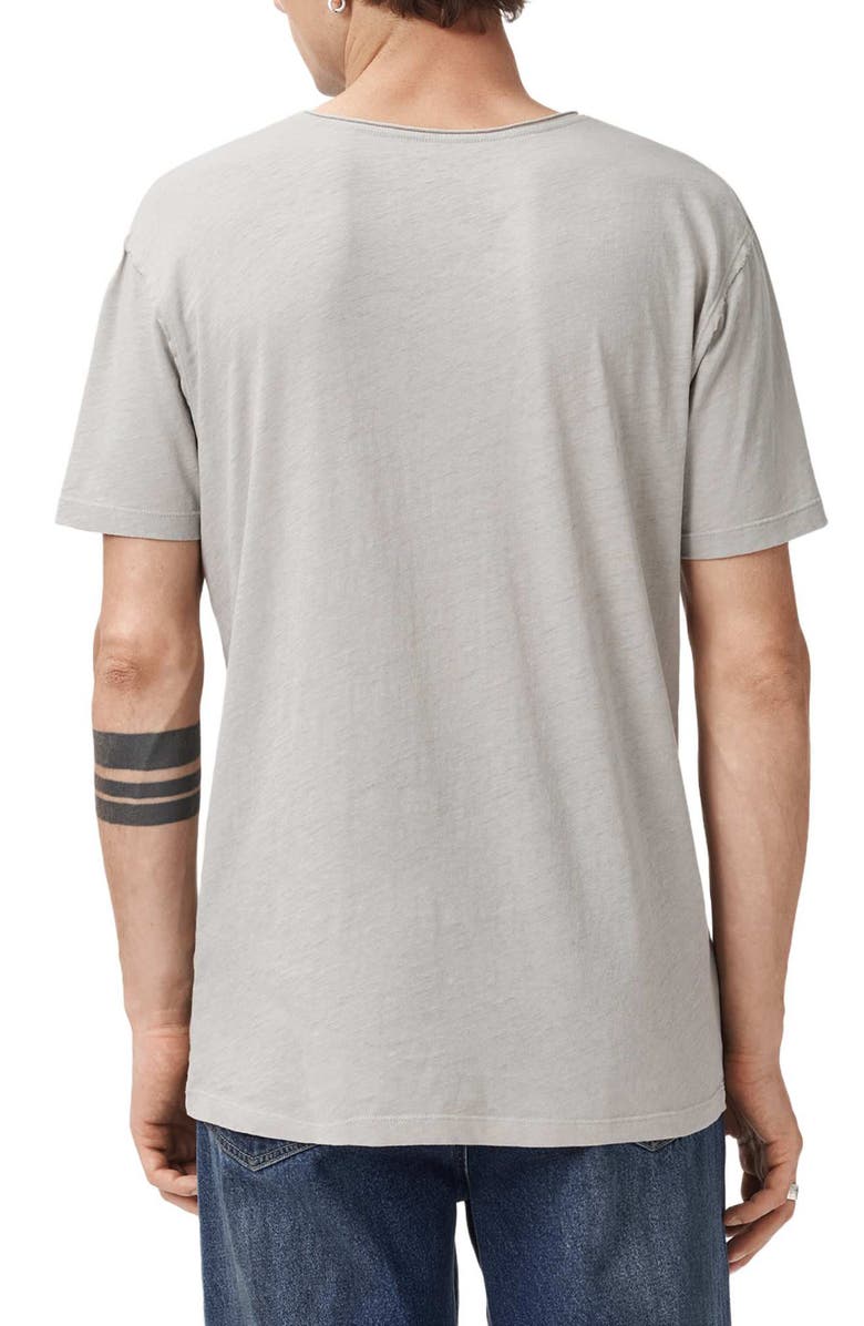 AllSaints Figure Roll Neck Cotton T-Shirt, Alternate, color, Carbon Grey