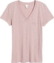 Caslon® Cotton 
Modal V-Neck T-Shirt