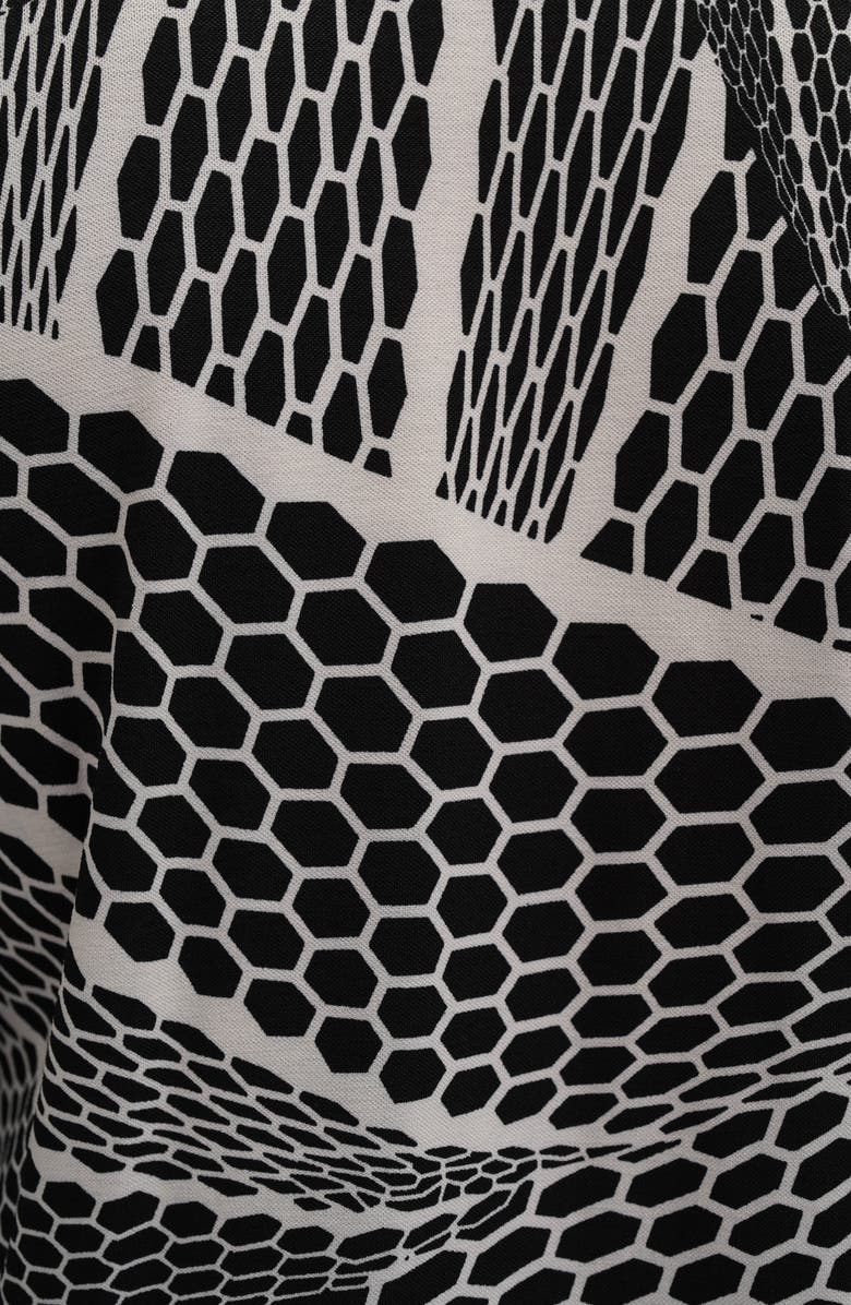 SUNNY LEIGH Printed Mesh Long Sleeve Top, Alternate, color, Lindsay Black