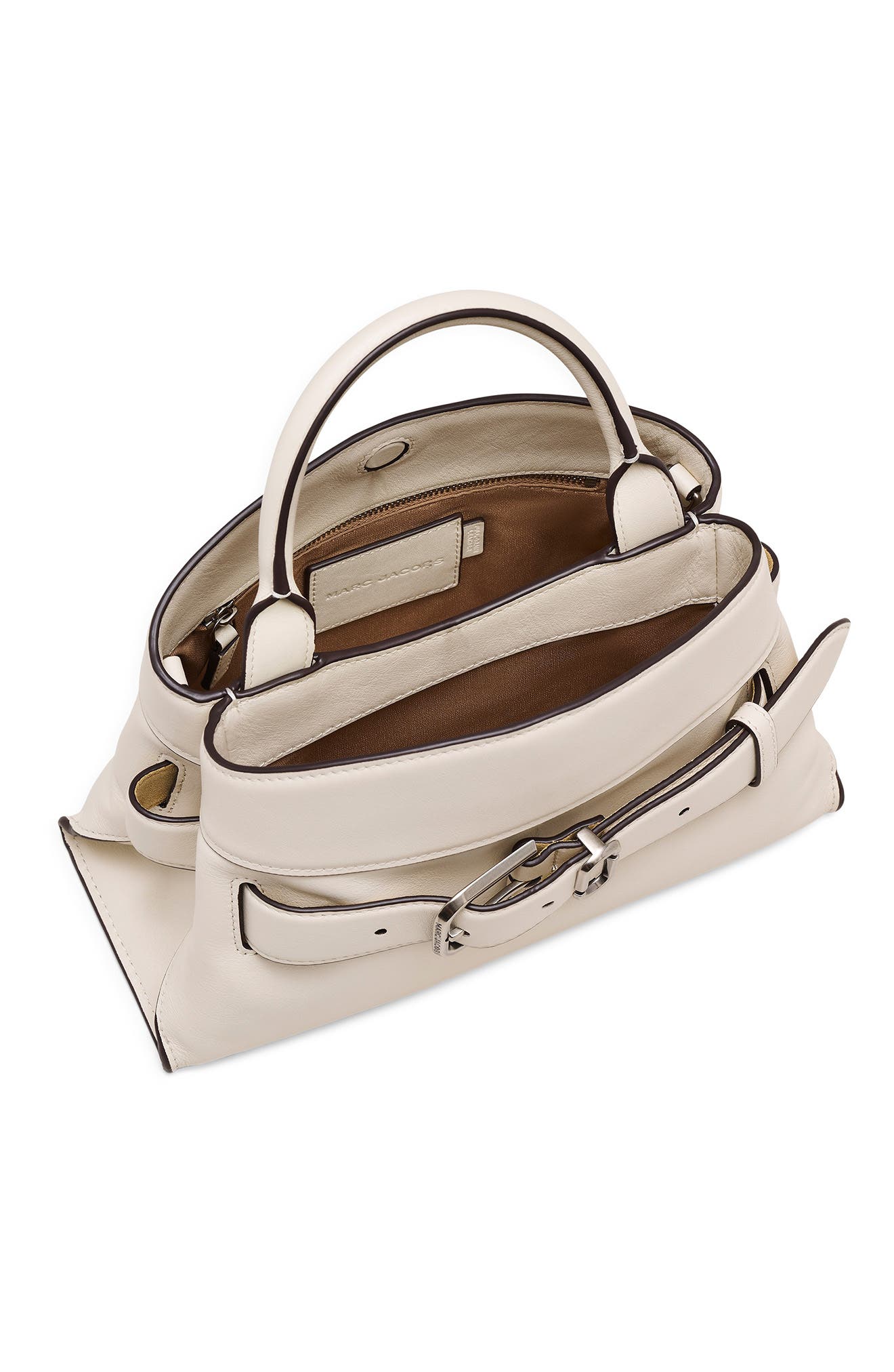 Dakota Small Leather Satchel, Alternate, color, CLOUD WHITE
