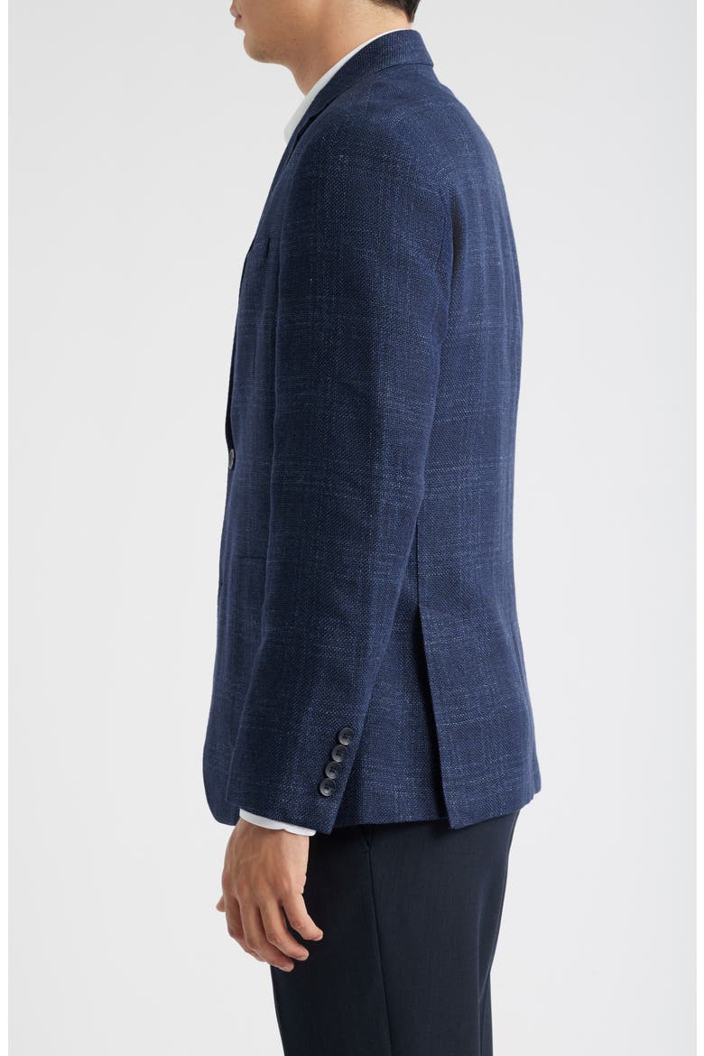 Cielo Plaid Virgin Wool & Linen Sport Coat, Alternate, color, NAVY CIELO PLAID