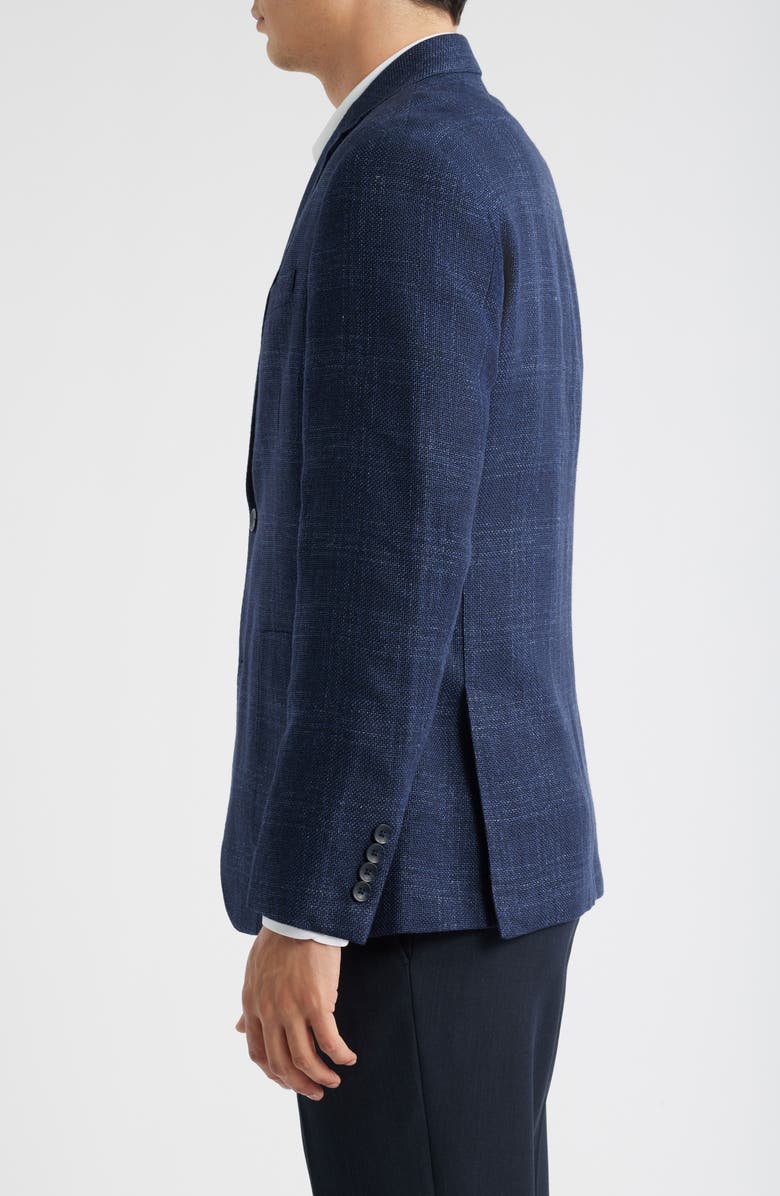 Nordstrom Cielo Plaid Virgin Wool & Linen Sport Coat, Alternate, color, Navy Cielo Plaid