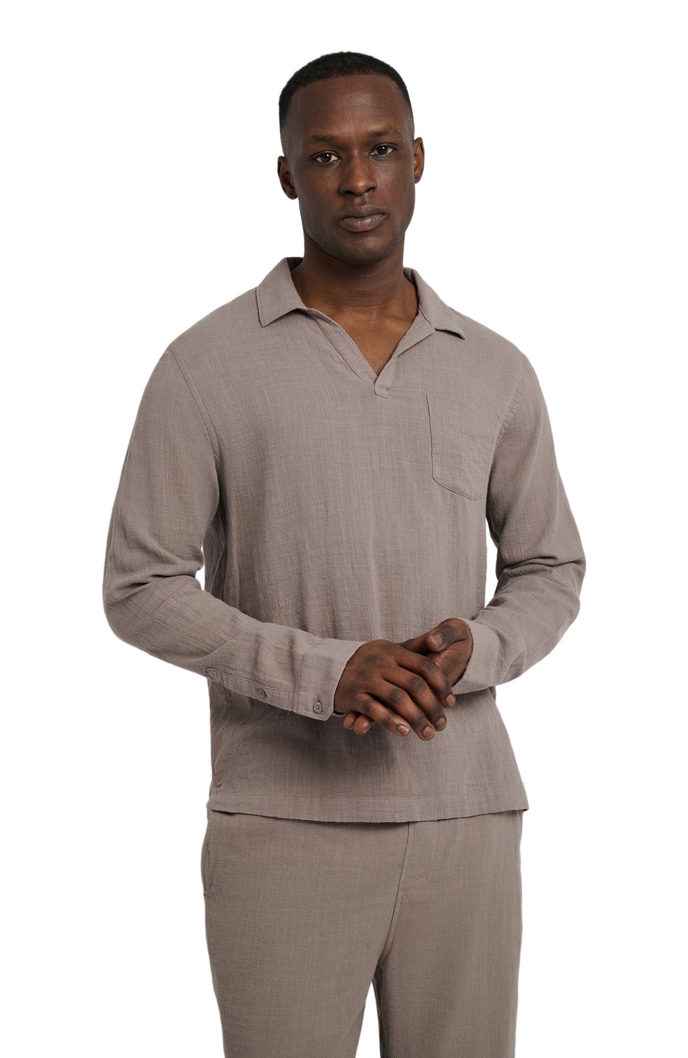 Gauze Popover Shirt - image 3