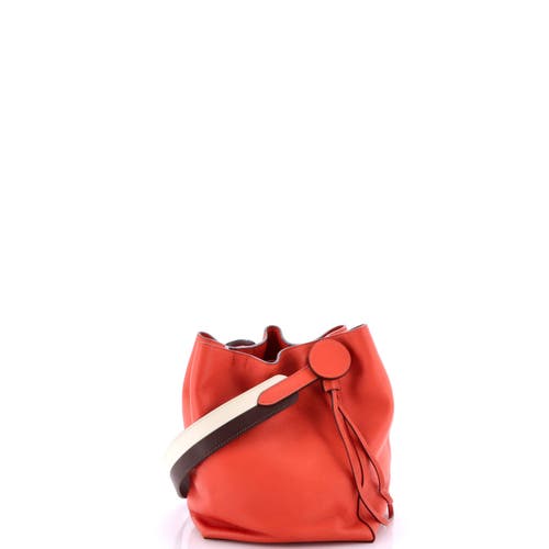 Pre-owned Hermes Hermes Licol Bag Evercolor 17 In Orange