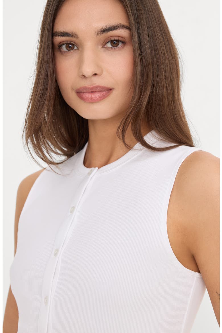 The Rib Splay Sleeveless Top, Alternate, color, WHITE001