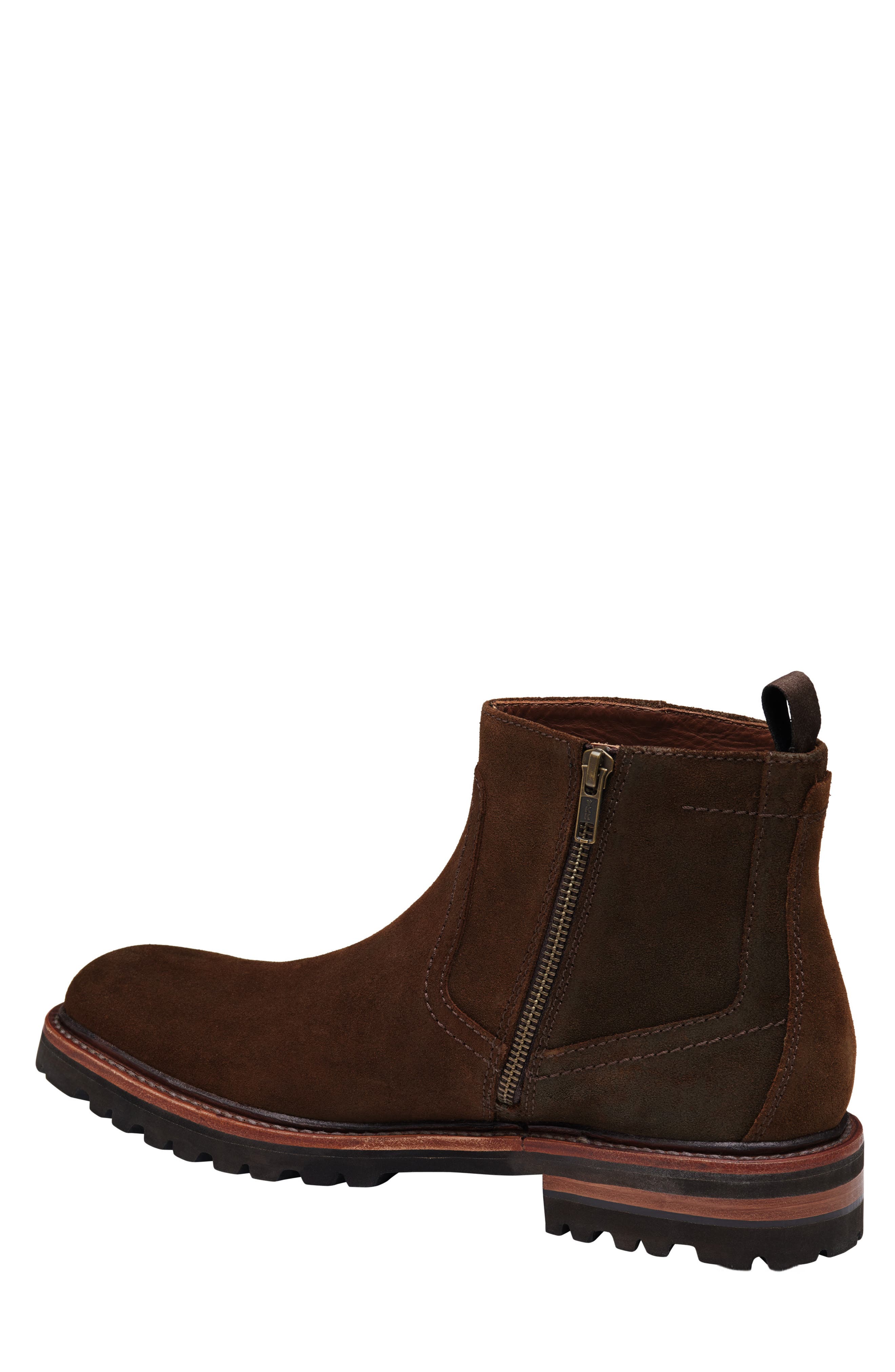 Johnston & Murphy Dudley Lug Water Resistant Boot, Alternate, color, Brown Waxed English Suede