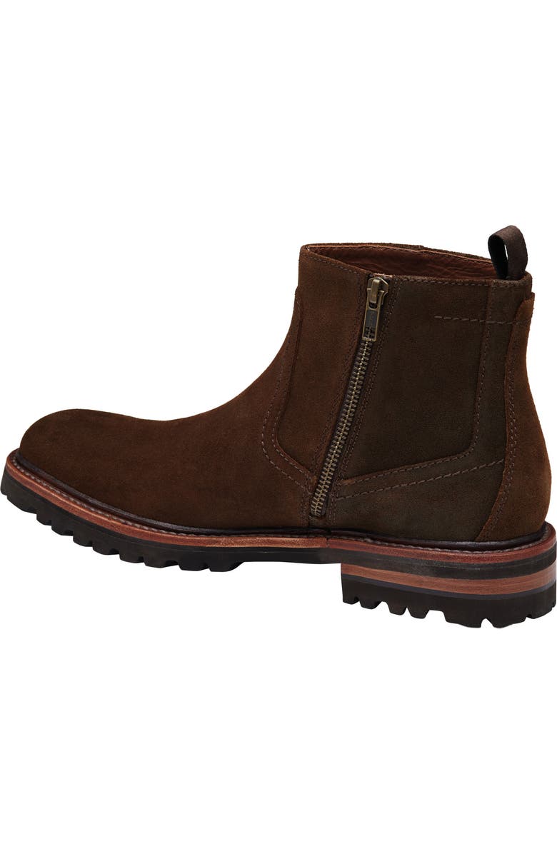 Johnston & Murphy Dudley Lug Water Resistant Boot, Alternate, color, Brown Waxed English Suede
