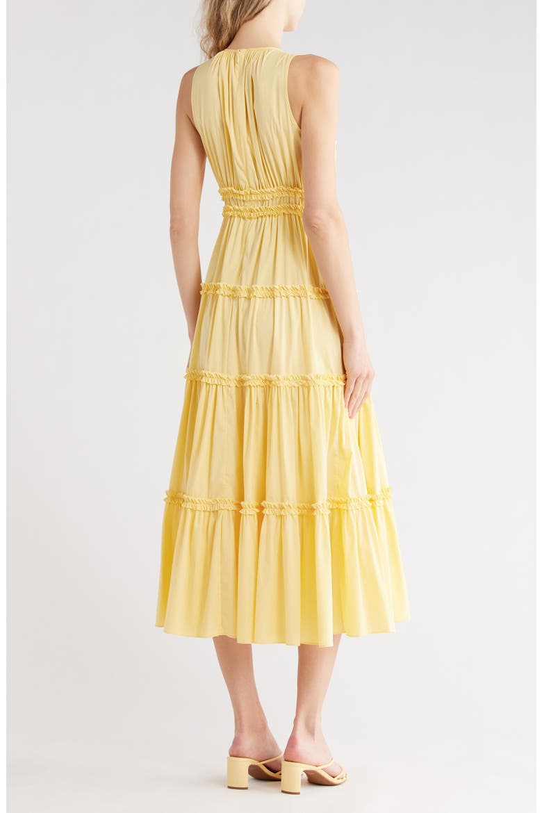 Sirrina Ruffle Tiered Dress, Alternate, color, BUTTER