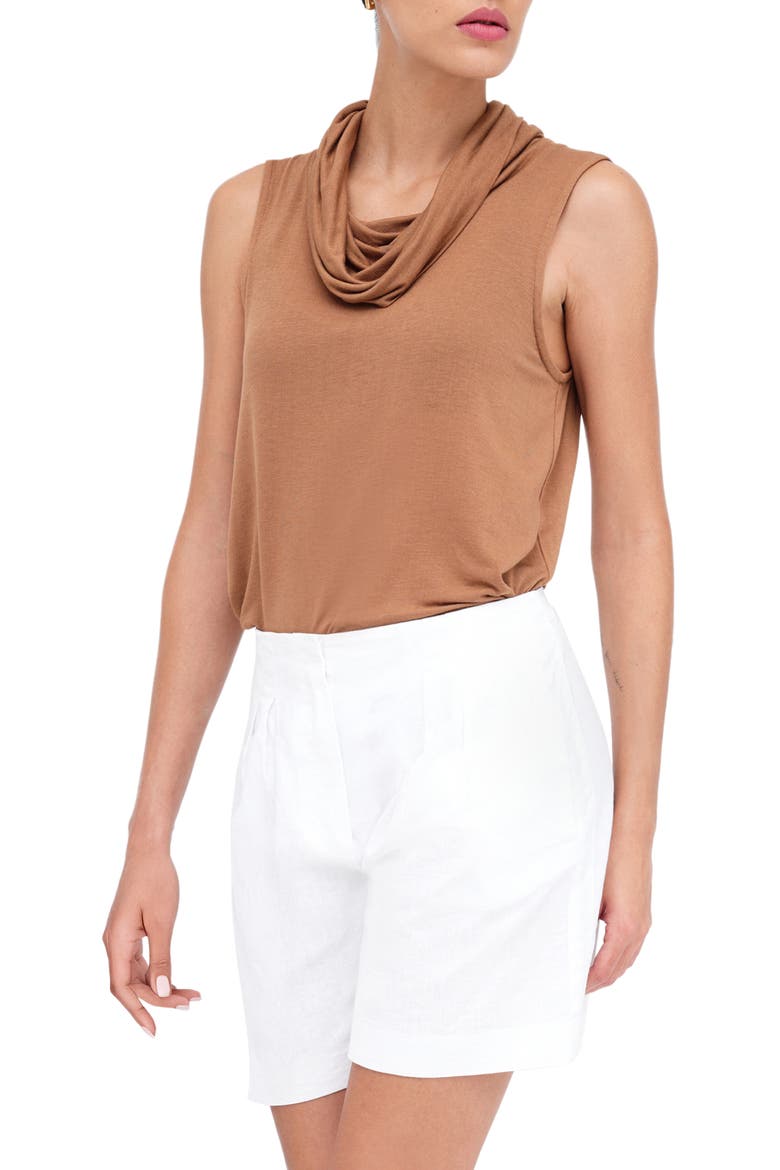 Callie Cowl Neck Knit Top, Alternate, color, CHESTNUT