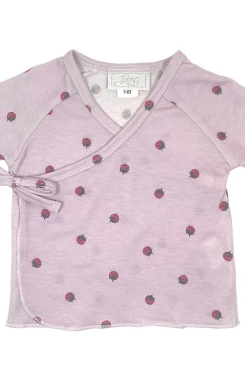Shop Toby Ladybug Ditsy Wrap Top, Footie Leggings, Headband & Bunny Blanket Toy Set In Light Lilac